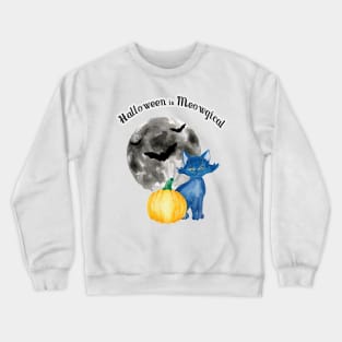 Meow-gical Halloween Cat Crewneck Sweatshirt